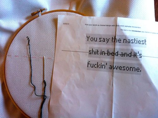 Illustration for article titled DIY: How To Make Your Very Own Naughty Cross-Stitch